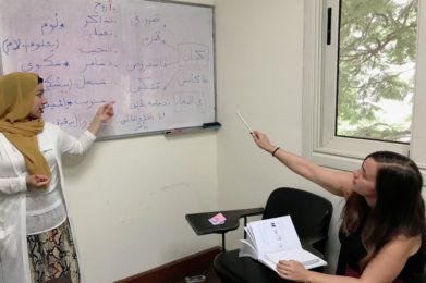 Tutor And A Students During Arabic Session